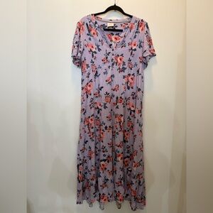 Knox Rose Lavender Floral Maxi Dress - Size‎ M